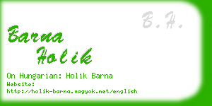 barna holik business card